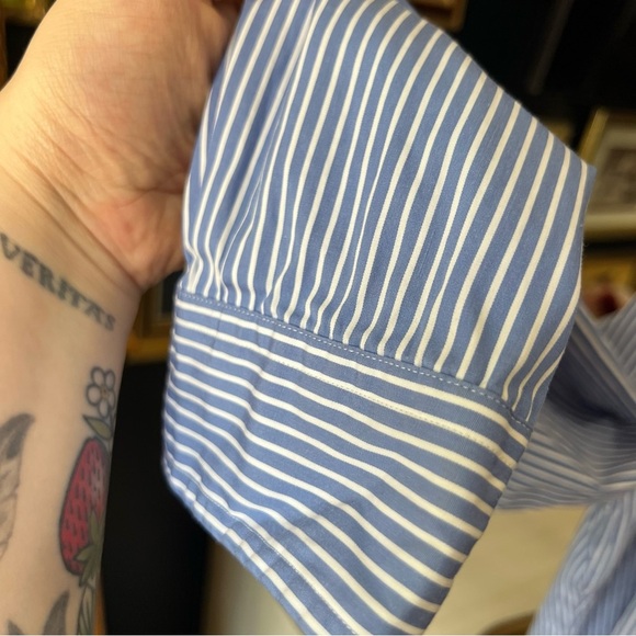 Ralph Lauren Blue and White Striped Shirt - Picture 5 of 6